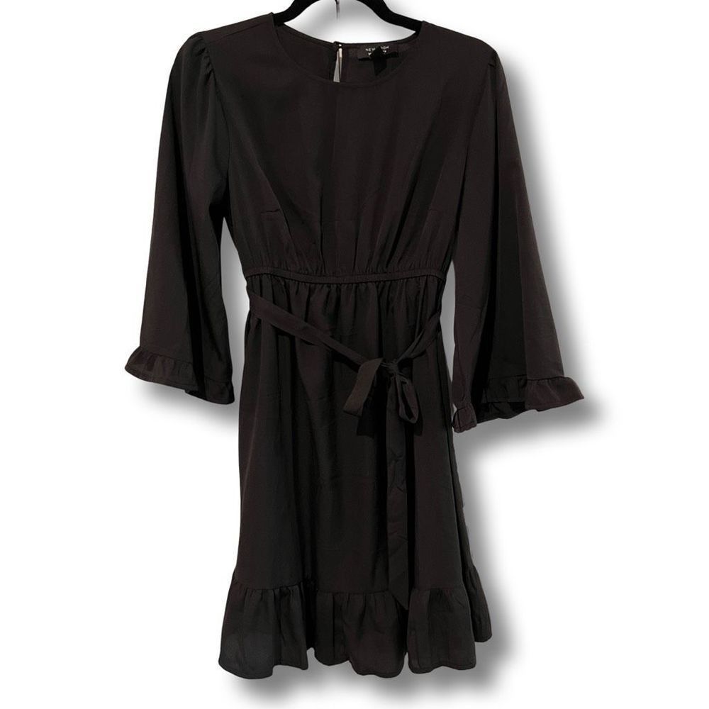 New Look Bell Sleeve Tie Waist Maternity Dress Size 6